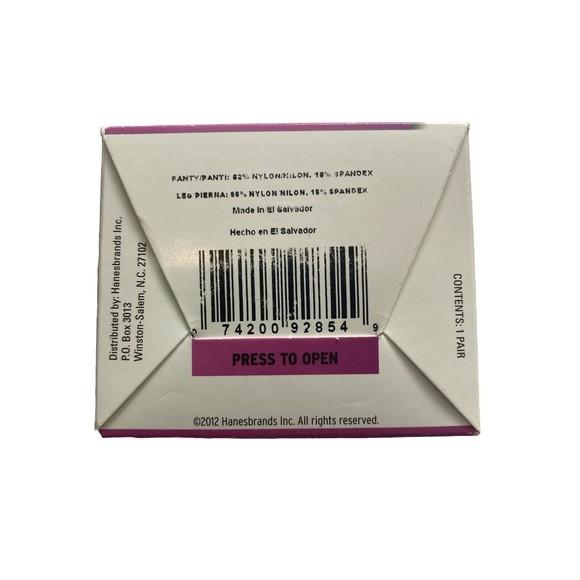 Leggs Silken Mist Black Control Top Tights Size Q/Large NWT - Picture 5 of 5